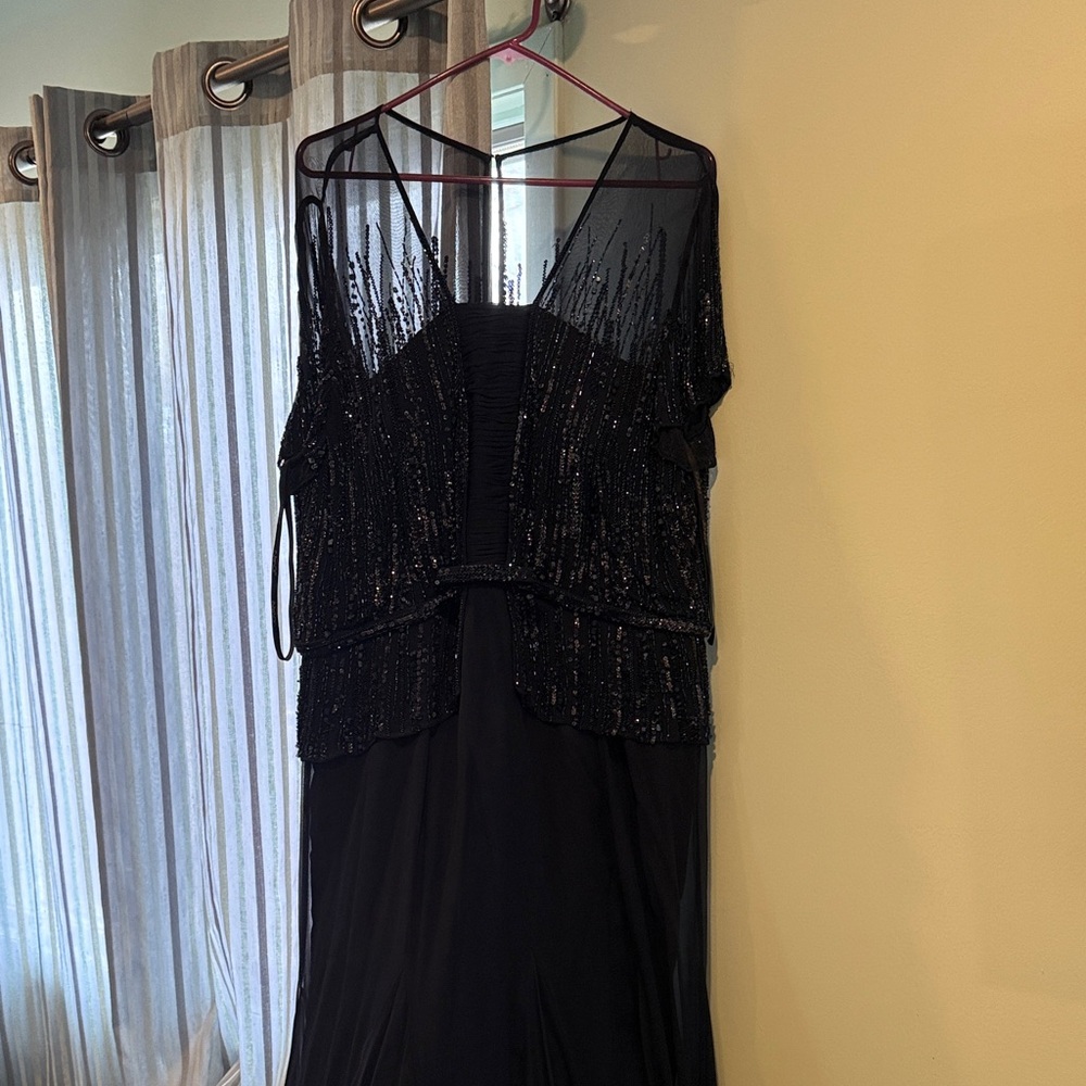 Jovani Black Sequin Backless Dress